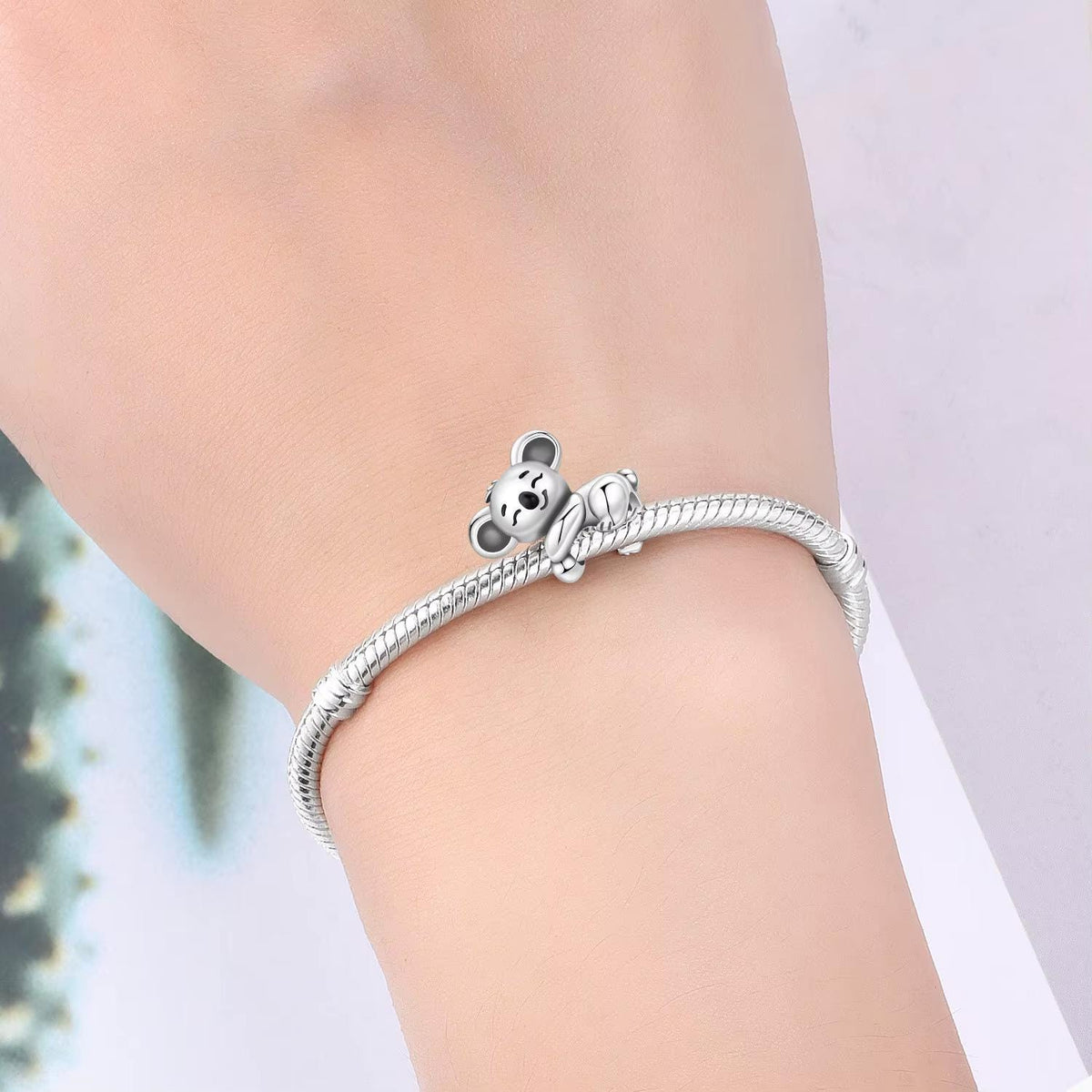Sleeping Koala sterling silver charm view 5