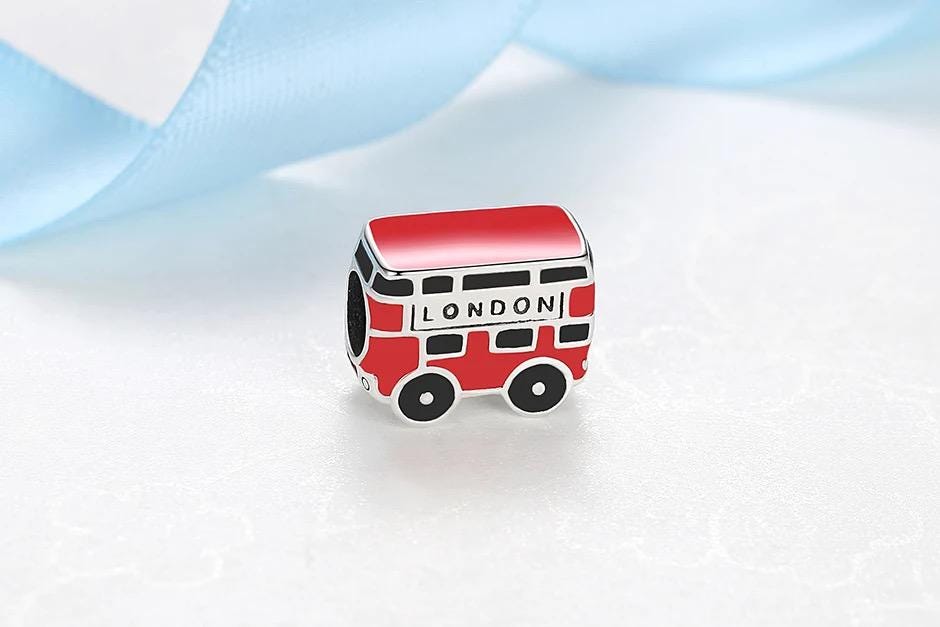 London Bus sterling silver charm view 5