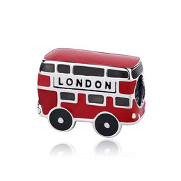 London Bus Pandora Charm | Red Double Decker Bead | England Travel Souvenir | UK Gift