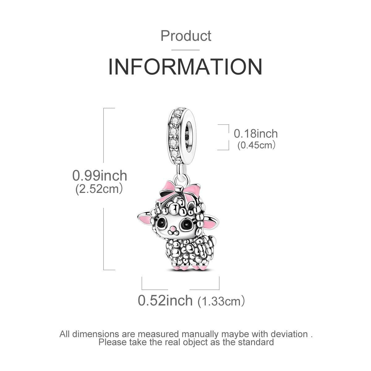 Lamb sterling silver charm view 5