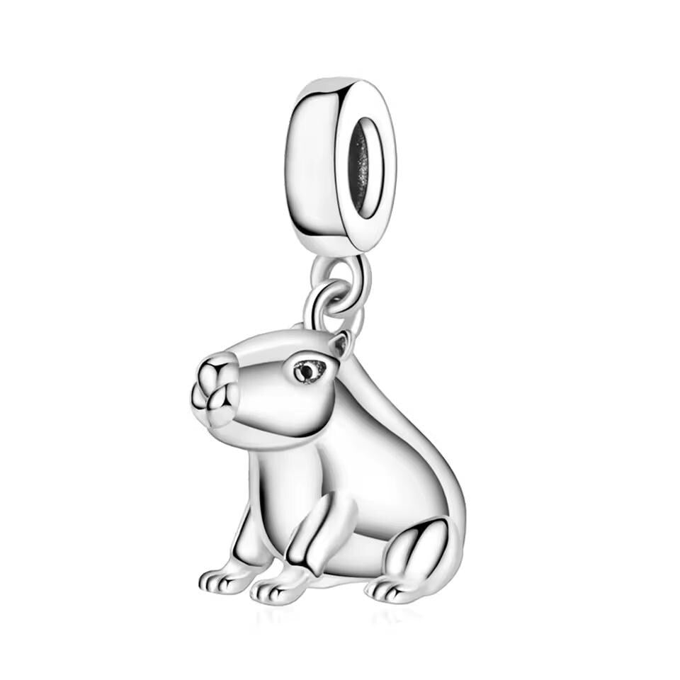 Capybara 925 sterling silver charm
