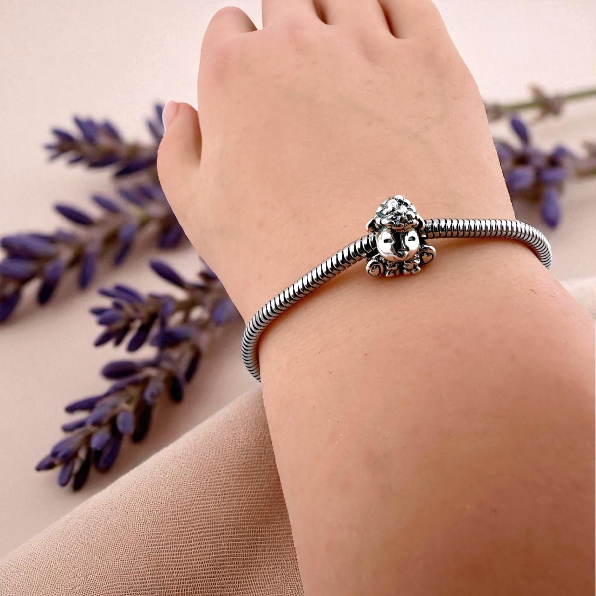 Sheep sterling silver charm view 6
