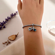 Windmill House Pandora Charm | Dutch Travel Souvenir | Blue Red Enamel Dangle | Silver Bead