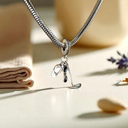 Golf Club Pandora Charm | Sunglasses Cap Dangle | Silver Sport Jewelry | Golfer Retirement Gift