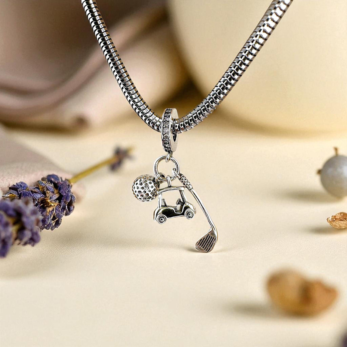Golf Cart Club charm detail view
