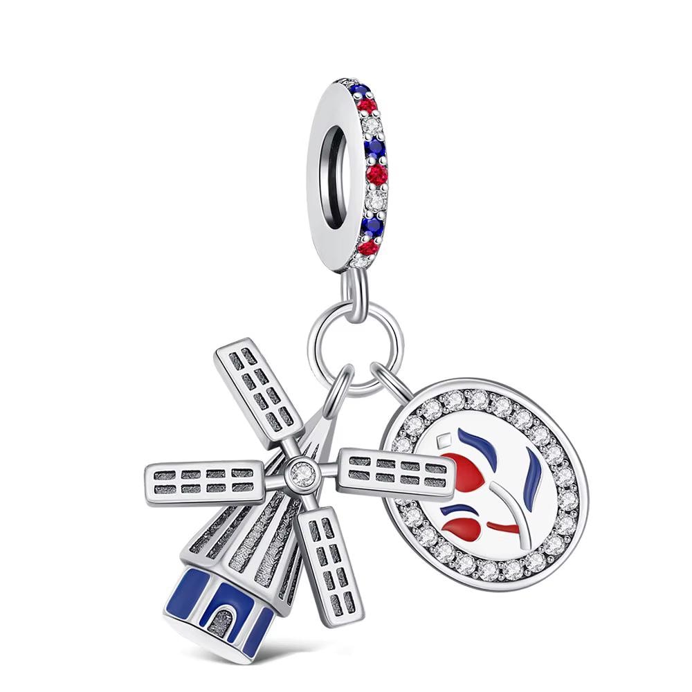 Windmill Tulip 925 sterling silver charm