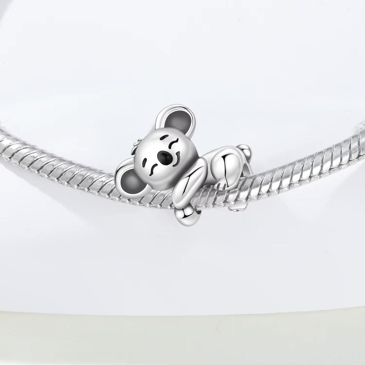 Sleeping Koala sterling silver charm view 7