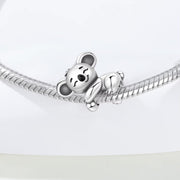Koala Bear Pandora Charm | Sleeping Australian Animal Bead | Silver Wildlife Gift | Nature Jewelry