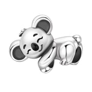 Koala Bear Pandora Charm | Sleeping Australian Animal Bead | Silver Wildlife Gift | Nature Jewelry