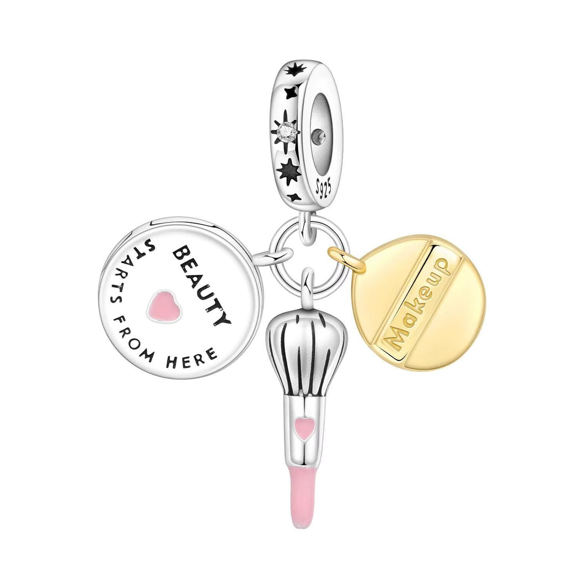 Makeup 925 sterling silver charm