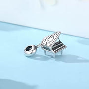 Grand Piano Pandora Charm | Silver Music Instrument Dangle | Musician Keyboard Jewelry | Teacher Gift