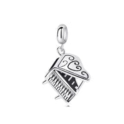 Grand Piano Pandora Charm | Silver Music Instrument Dangle | Musician Keyboard Jewelry | Teacher Gift