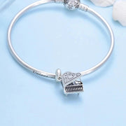 Grand Piano Pandora Charm | Silver Music Instrument Dangle | Musician Keyboard Jewelry | Teacher Gift