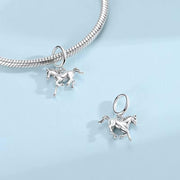 Running Horse Pandora Charm | Silver Stallion Dangle | Equestrian Animal Jewelry | Pony Gift