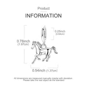 Running Horse Pandora Charm | Silver Stallion Dangle | Equestrian Animal Jewelry | Pony Gift