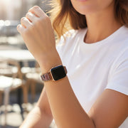 Rhodonite Apple Watch Band: Handmade Pink Gemstone Strap for Emotional Balance & Healing Jewelry