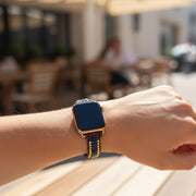 Bohemian Blue Jasper Apple Watch Band - Handmade Gemstone Strap for Women