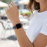 Adjustable Aventurine Apple Watch Band: Handmade Gemstone Strap for Bohemian Wearable Accessories