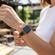 Gothic Apple Watch Band: Black Onyx Handmade Gemstone Bracelet, Boho Protective Jewelry