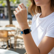 Blue Jasper Apple Watch Band: Boho Gemstone Bracelet with Healing Crystal for Spiritual Wellness