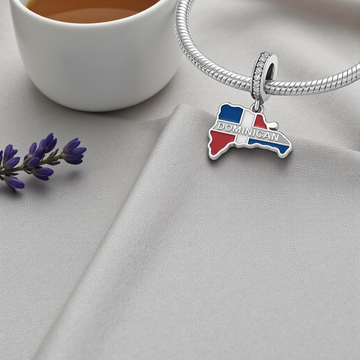Dominican Republic sterling silver charm view 6