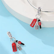 London Pandora Charm 925 Silver | Big Ben Phone Box Jewelry | UK Travel Gift