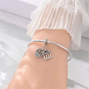 Greece Bead Fits Pandora Charm Bracelet, Silver Temple Lyre Jewelry, Greek Parthenon Travel Gift