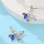 Australia Koala Bead Fits Pandora Charm Bracelet, Silver Sydney Opera House Travel Dangle Gift