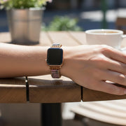 Rhodonite Apple Watch Band: Handmade Pink Gemstone Strap for Emotional Balance & Healing Jewelry