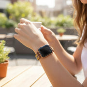 Bohemian Jasper Apple Watch Band - Handcrafted Gemstone Strap for Women