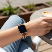 Bohemian Purple Jasper Apple Watch Band: Handmade Gemstone Strap for Women