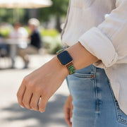 Green Apple Watch Band: Imperial Jasper Bohemian Healing Crystal Gemstone Strap for Nature Lovers