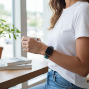 Handcrafted Blue Imperial Jasper Apple Watch Band - Bohemian Gemstone Strap for Women