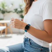 Blue Jasper Apple Watch Band: Boho Gemstone Bracelet with Healing Crystal for Spiritual Wellness