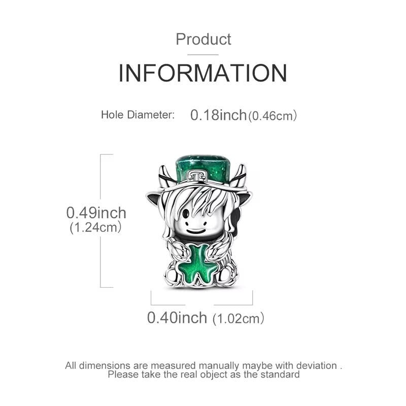 Highland Cow sterling silver charm view 6
