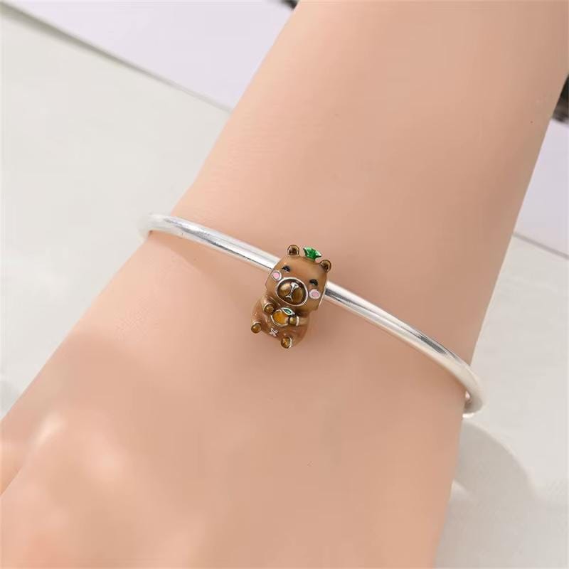 Capybara sterling silver charm view 5