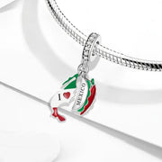 Mexico Pandora Charm | Taco Chili Pepper Dangle | Travel Foodie Souvenir | Cinco de Mayo Gift