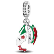 Mexico Pandora Charm | Taco Chili Pepper Dangle | Travel Foodie Souvenir | Cinco de Mayo Gift