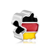 Germany Pandora Charm 925 Silver | German Map Flag Jewelry | Europe Travel Souvenir Gift