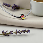 Germany Pandora Charm 925 Silver | German Map Flag Jewelry | Europe Travel Souvenir Gift