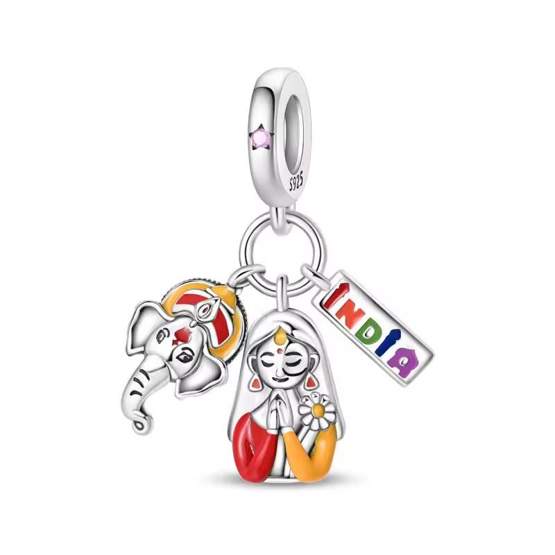 India 925 sterling silver charm