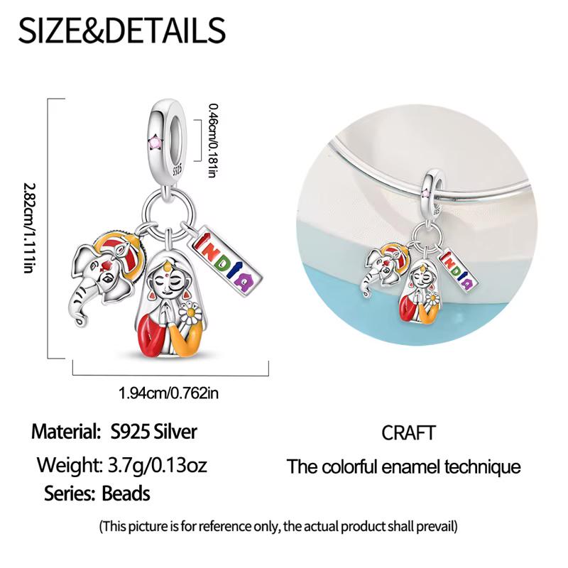 India sterling silver charm view 6