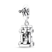 F1 Bead Fits Pandora Charm Bracelet, Silver Formula 1 Race Car, Racing Fan Gift