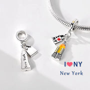 New York Pandora Charm 925 Silver | Empire State Building Jewelry | NY Travel Gift
