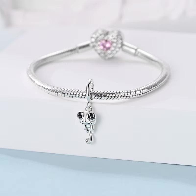 Chameleon sterling silver charm view 5