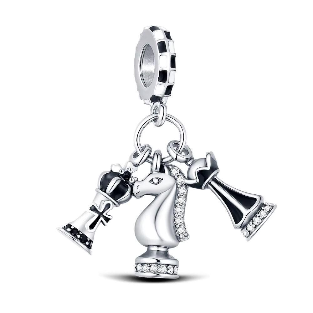 Chess 925 sterling silver charm