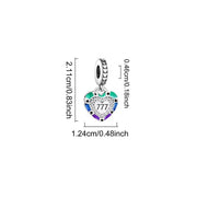 Las Vegas Pandora Charm | Lucky Casino Heart Gambling Pendant | 925 Sterling Silver Jackpot Bead