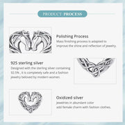 Horse Pandora Charm | Celtic Heart Two Horses Love Bead | 925 Sterling Silver Equestrian Jewelry