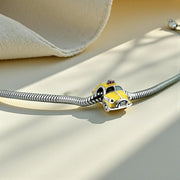 New York Taxi Pandora Charm | Yellow Love Bug Retro Car | 925 Sterling Silver