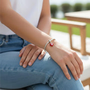 Switzerland Pandora Charm | Swiss Flag Heart | Silver Dangle | Red Enamel | Alps Travel Gift